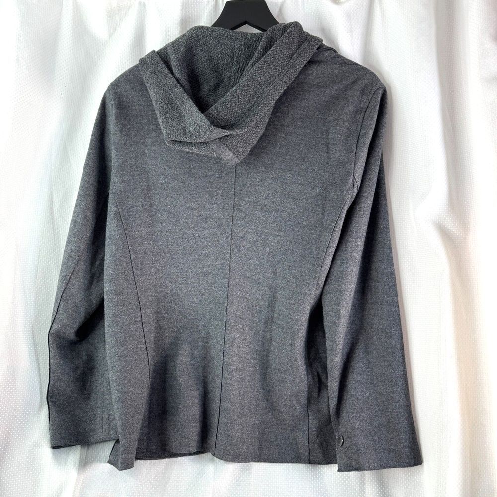 St Emile Womens Wool Gray Hoodie Jacket Sz 14 - Picture 3 of 3